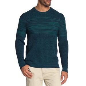 Public Opinion Sweater Men XL Nordstrom Teal And Navy Marled Crew Neck NWT !